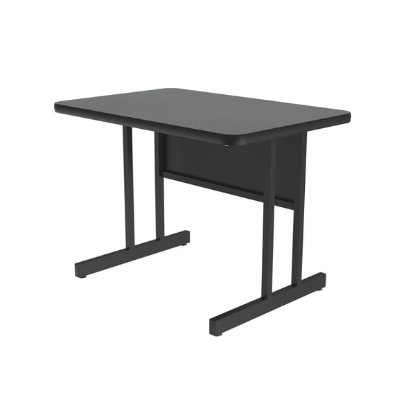 Correll WS2436-55 1.25 in. High Pressure Rectangular Top Computer & Training Tables, Montana Granite - 24 x 36 in.