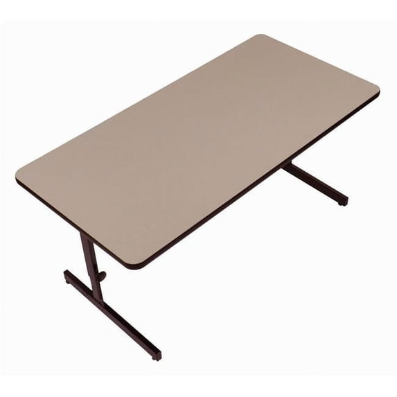 Correll WS3060-54 1.25 in. High Pressure Rectangular Top Computer & Training Tables, Savannah Sand - 30 x 60 in.