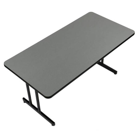 Correll WS3072-55 1.25 in. High Pressure Rectangular Top Computer & Training Tables, Montana Granite - 30 x 72 in.