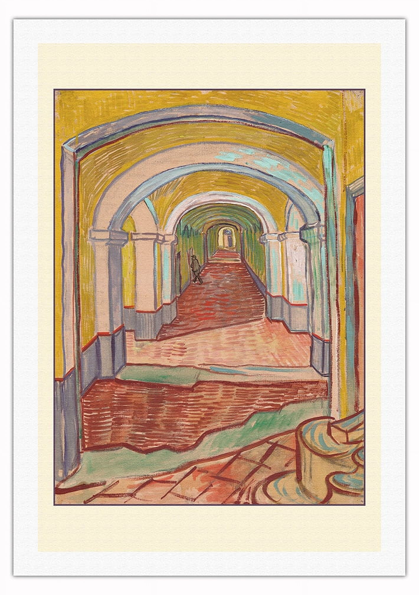 Corridor In The Asylum Saint Paul de Mausole Monastery From An corridor-in-the-asylum-saint-paul-de-mausole-monastery-from-an