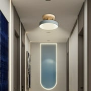 Corridor Lights Hallway Lights Personalized Entrance Hall Lights Nordic Wooden Balconies Cloakrooms Lighting Fixtures Modern Ceiling Lights Flush Mount Wooden Dimmable LED Ceiling Light Fixture