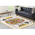 thumbnail image 1 of Corridor Rugs, Customs Rugs, Game Room Rug, King of Hearts Rug, Playing Card Rug, Modern Rug, Salon Rug, Machine Washable Rug, Outdoor Rugs, 3.3'x9.2' - 100x280 cm, 1 of 7