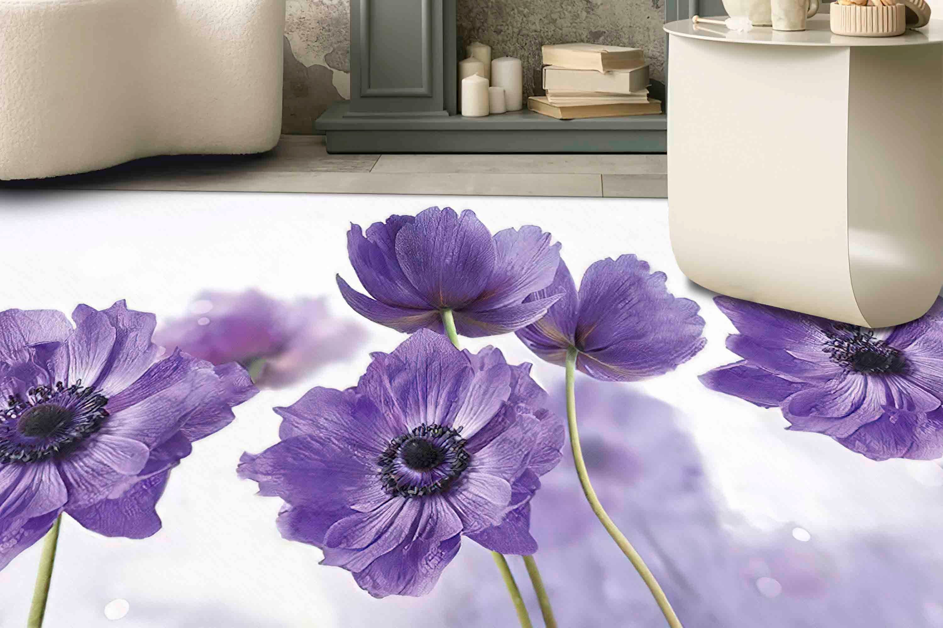 Corridor Rugs, Flower Rugs, Purple Rug, Purple Flower Rugs, Popular ...