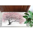 thumbnail image 1 of Corridor Rugs, Landscape Rug, Bath Rug, Dining Room Rugs, Kitchen Rug, Pink Tree Painting Rug, View Rug, Pink Leaves Rugs, Door Mat Rug, 2'x3' - 60x90 cm, 1 of 8