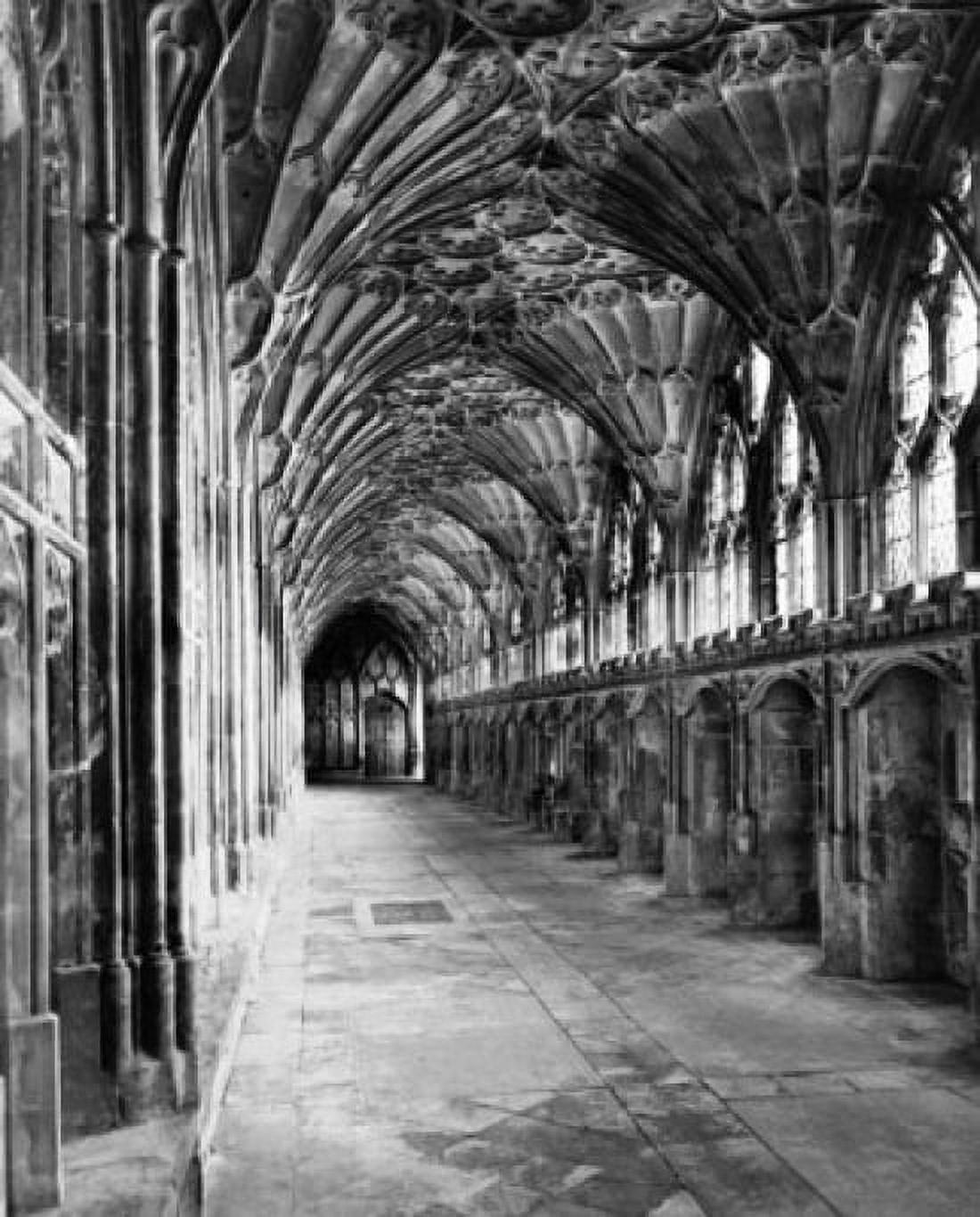Corridor of a cathedral Gloucester Cathedral Gloucester England Canvas Art -  (18 x 24)