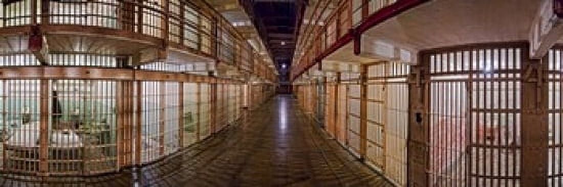 Corridor of a prison Alcatraz Island San Francisco California USA Canvas Art - Panoramic Images (18 x 6)