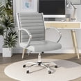 thumbnail image 1 of Corrigan Height Adjustable Faux Leather Office Chair, Small, White and Chrome, 1 of 8