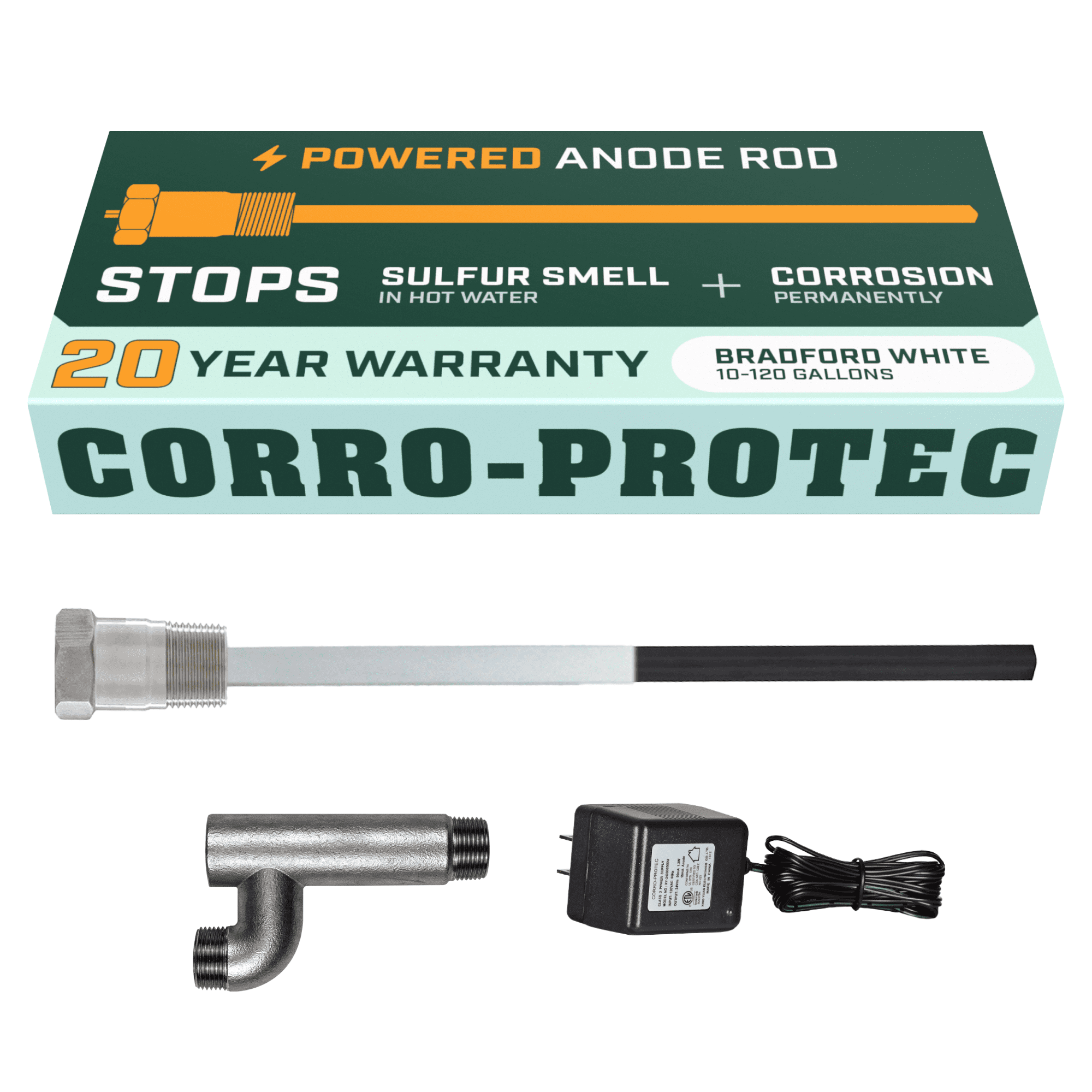 Bradford White Compatible CorroProtec Powered Anode Rod for 10120 Gal
