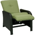 thumbnail image 1 of Corrolla Outdoor Luxury Wicker Recliner in Green, Resin Weave, All Weather, 1 of 7