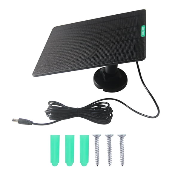 Corrosion-Resistant 5W Solar with PET Layer & Rapid Charging for Security Systems, Includes Cable