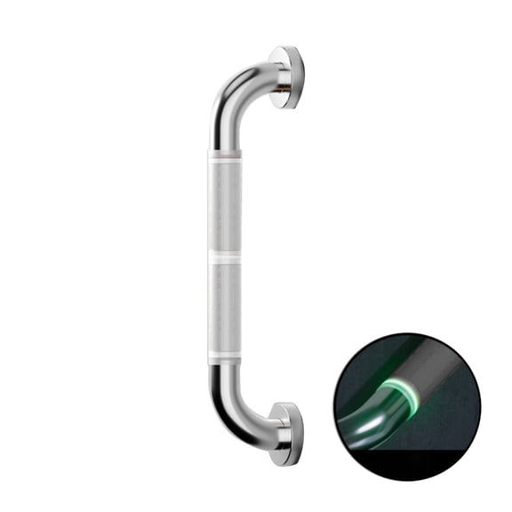 Non Slip Bathroom Grab Bar with Luminous Rings Bath Grab Rail Anti-Slip for Seniors People with Limited Movement Durable