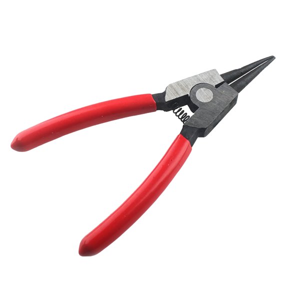 Corrosion Resistant Compression Pliers with Red Plastic Handle and Steel Clamps for Repair