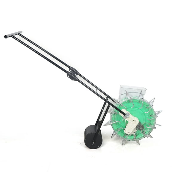 Corrosion-Resistant Seed Spreader with 8.82lbs Capacity, Adjustable Depth and Sowing Quantity, Extra Wheels for Smooth Operation and Efficiency