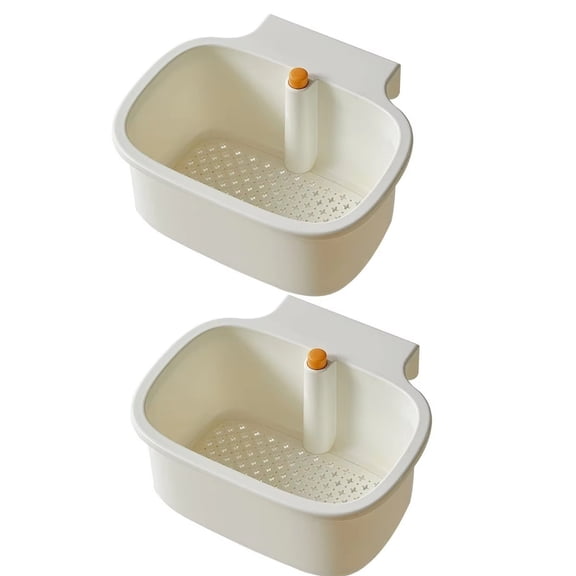 Corrosion-Resistant Sink Basket with Adjustable Clip for Dishwashing Tools Storage & Filtration
