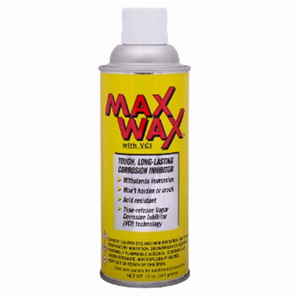 Corrosion Technologies MaxWax, Synthetic Wax-Based Corrosion Inhibitor Spray for Metal Parts, Pipe, Steel, Iron, Motor, Subsea Equipment, Electrical Cabinet, Automotive, Outdoor Storage 12 oz aerosol