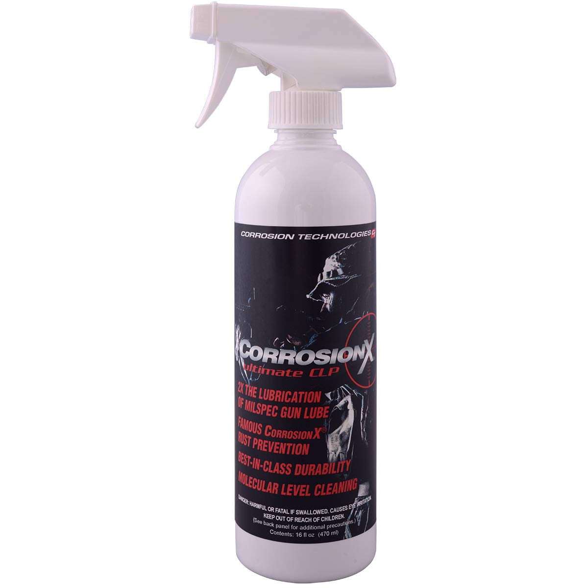 Corrosion Technologies Ultimate CLP Gun Oil 50102 (16 fl oz trigger spray)  Cleaner Lubricant and Protectant for Firearms | Best Gun Oil | More than 2X the Lubrication and Protection of Mil Spec CLP