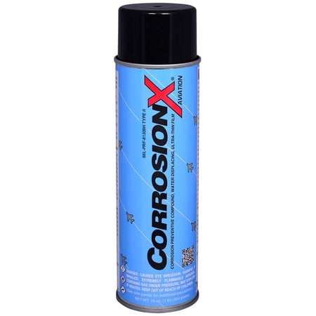 CorrosionX Aviation, Long-Lasting Polar Bonding Anti-Corrosion Aviation-Grade Spray, Displaces Moisture, Instantly Stops Corrosion, Self-Healing Protection for Aircraft & Electronics, 16oz aerosol