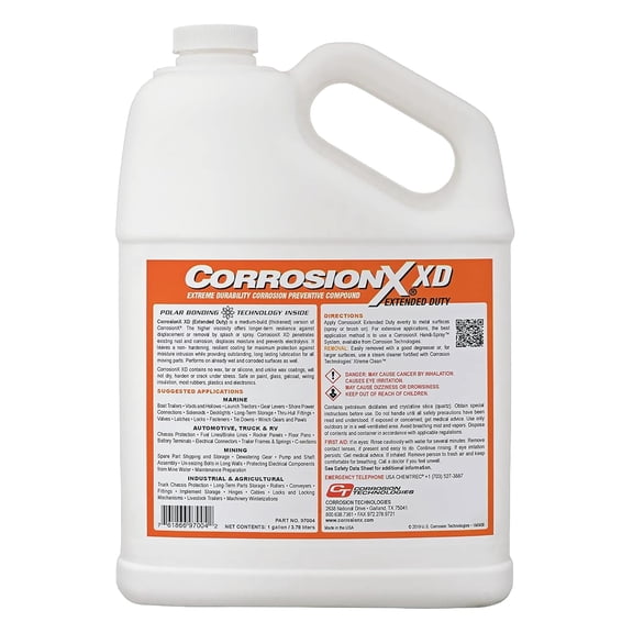 CorrosionX Extended Duty, Industrial Lubricant & Corrosion Preventive, Long-Lasting Rust & Salt Protection, Weather Resistant, Safe for Electronics, Automotive, Marine, RV & Trailer Use, 1 Gallon