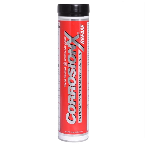 CorrosionX Grease, NLGI #2 Overbased Calcium Sulfonate Complex Grease, Saltwater Resistant Extreme Pressure Lubricant for Marine, Automotive & Industrial Applications, 15 oz tube