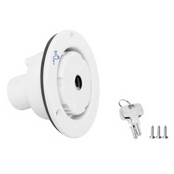 Corrosions Resistant Campers Water Inlet Fitting Large Diameter Grade Silicone Seal Easy Mount For Trailers