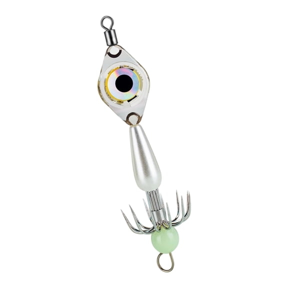 Corrosions Resistant LED Illuminated Fishing Rigs Double Hook for Increased Catches Rate Nighttimes Octopuses Angling