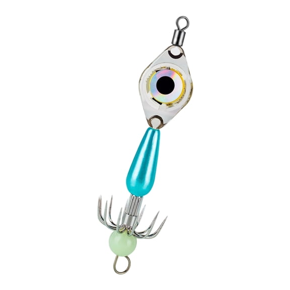 Corrosions Resistant LED Illuminated Fishing Rigs Double Hook for Increased Catches Rate Nighttimes Octopuses Angling