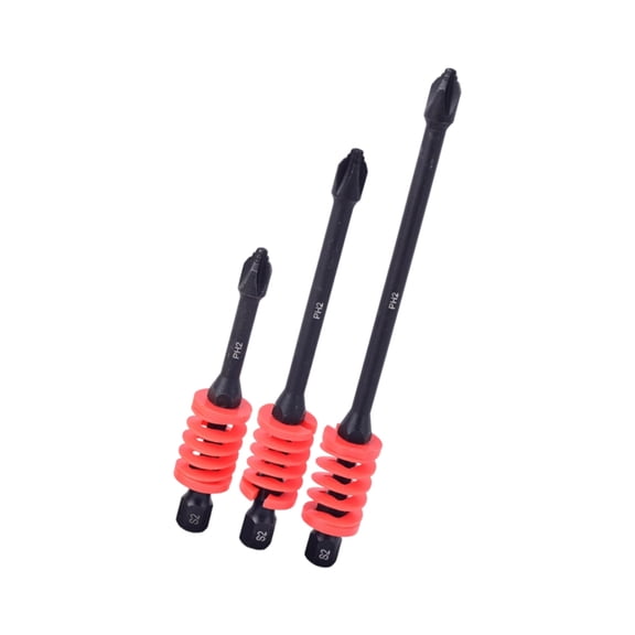 Corrosions Spring Assisted Screwdriver Bits Antislip Teeth Strong 65/90/110mm for Various Tool 3 Pack