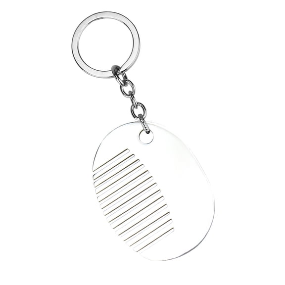 Corrosions resistant Metal Keychain Pocket Comb with Keyring Travel Friendly Hair Tool Decoration for Women Girl