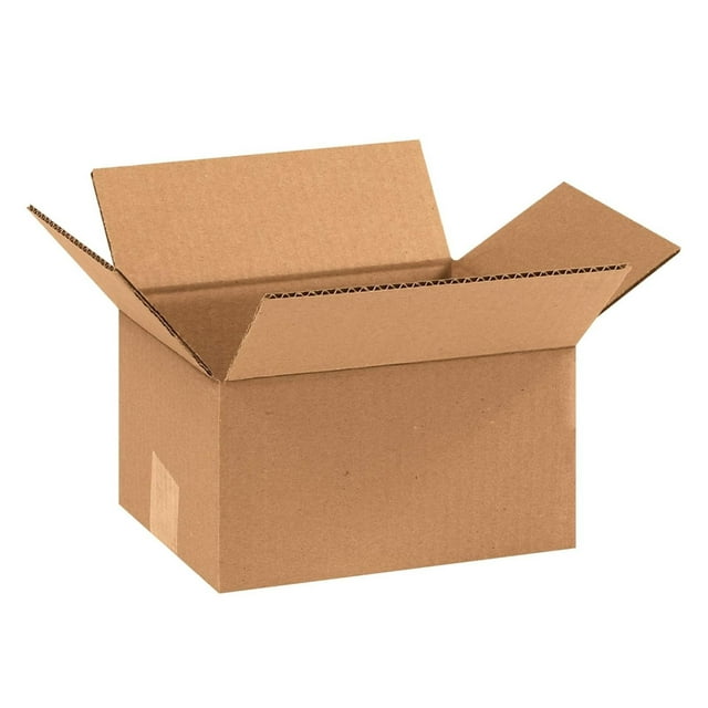 Corrugated Cardboard Box 9"L x 7"W x 5"H (Pack of 25), Cardboard Boxes Perfect for Moving, Storing, Packing & Shipping, Ideal for Small & Medium Items, Storage, and Mailing 25 Pack