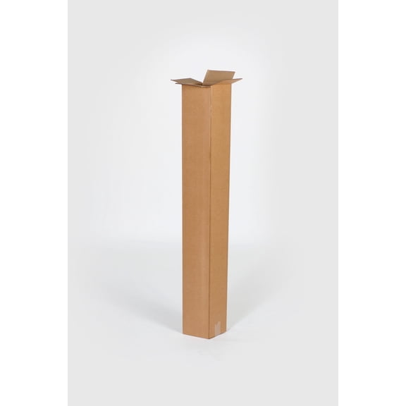 Corrugated Cardboard Box Kraft 4x4x18 ECT 32 for Shipping, Mailing, Storage, Ships Flat [Pack of 25]