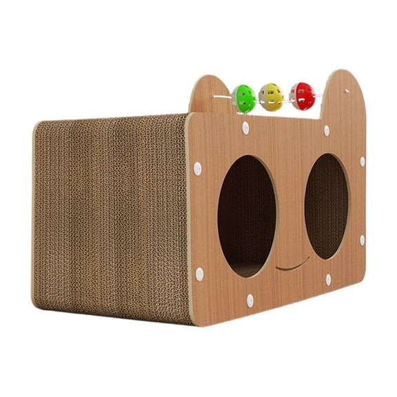 Corrugated Cardboard Cats Scratcher Rest Bed 2 In 1 Scratching Pad Cats Nap Bed For Indoor Cats For Claw Trimming Multi Functional Cats Toy For Play Sleep