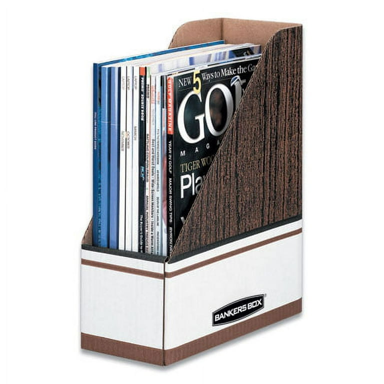 Corrugated Cardboard Magazine File, 4 x 9 x 11.5, Wood Grain, 12/Carton Corrugated Cardboard Magazine File, 4 x 9 x 11.5, Wood Grain, 12/Carton