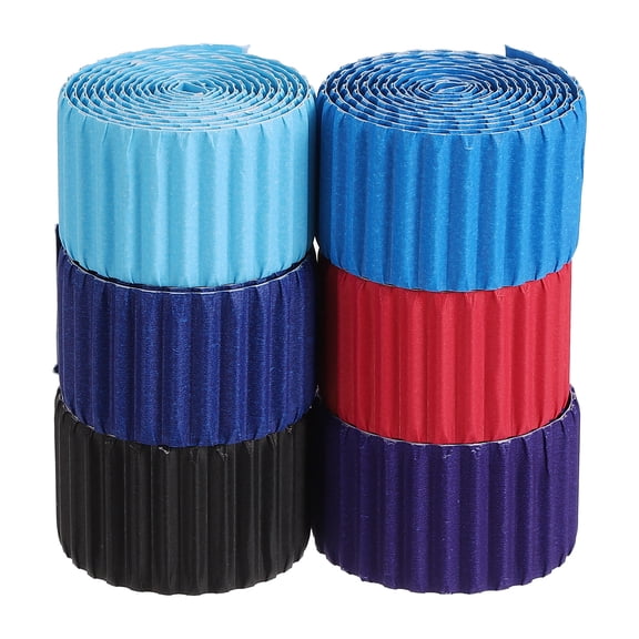 Corrugated Cardboard Paper Sheets 0.8x26.7 Inch/Blue Series 6 Colors/1 Set