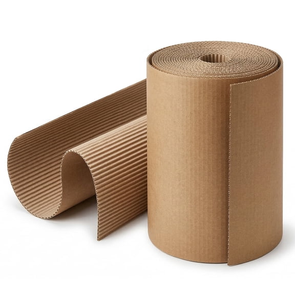 Corrugated Cardboard Roll, 12x205 Inch Large Single Face Cardboard Sheets, Thicker Wider Cardboard Sheets Heavey Duty for DIY Crafts, Shipping, Mailing and Gift Packing