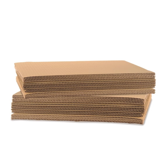 The Boxery Corrugated Cardboard Insert Pads/Filler Sheets, 400 Count, 12.5"x12.5", Brown, 1/8” thick