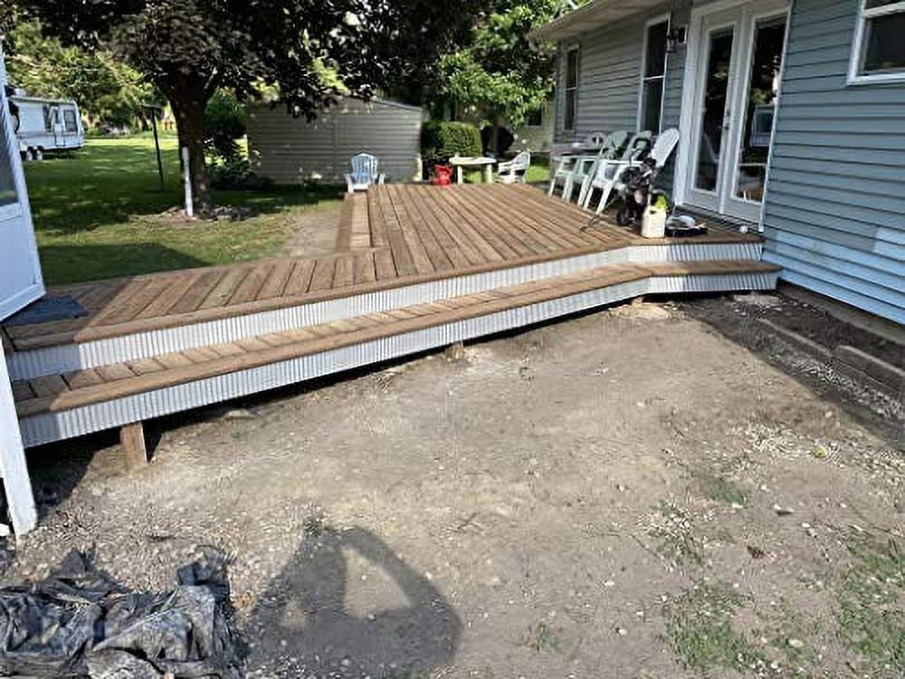 Corrugated Garden Edging (6" Tall Galvalume) Sturdy Silver Landscape