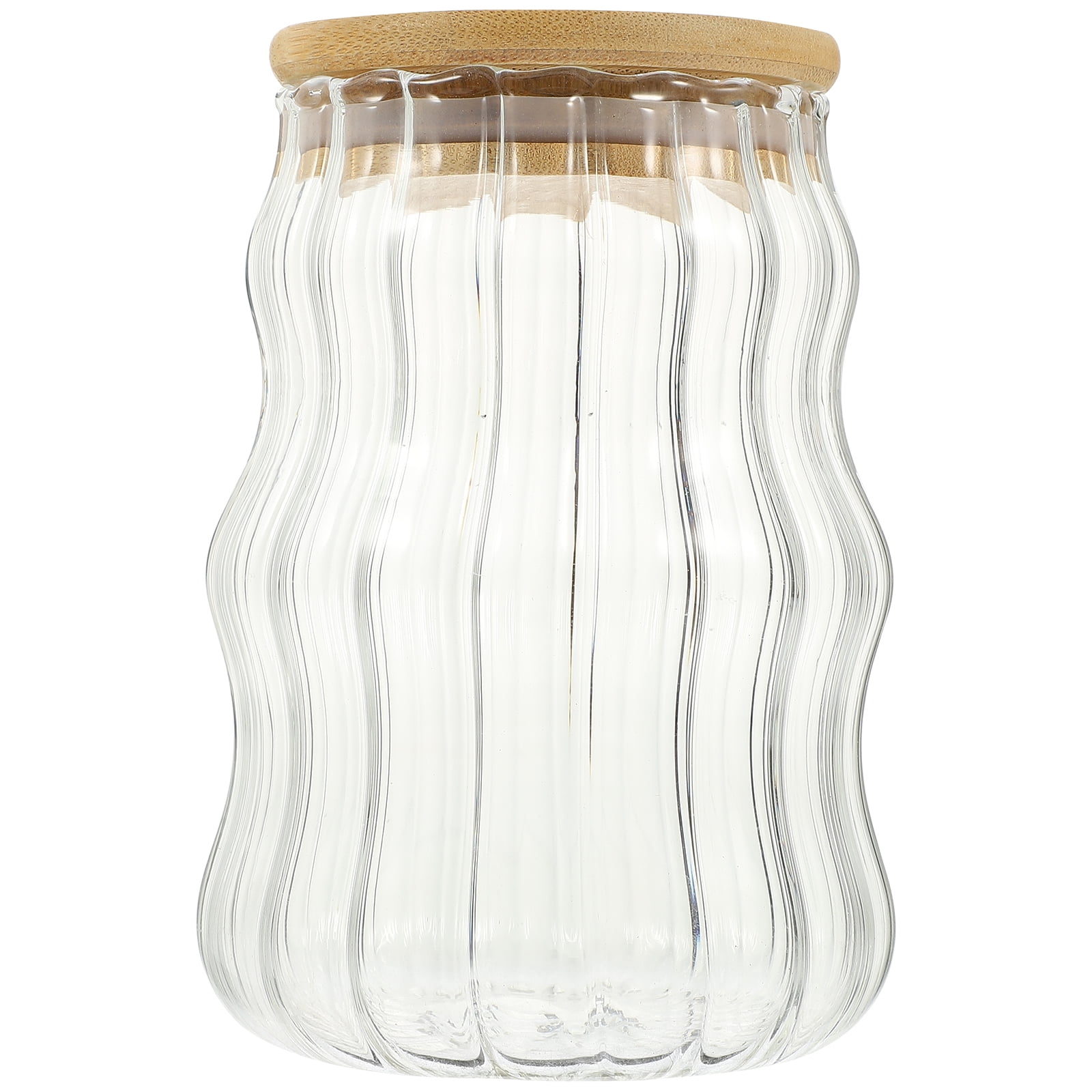 Corrugated Glass Jar Drinking Glasses Storage Canister Coffee Canisters