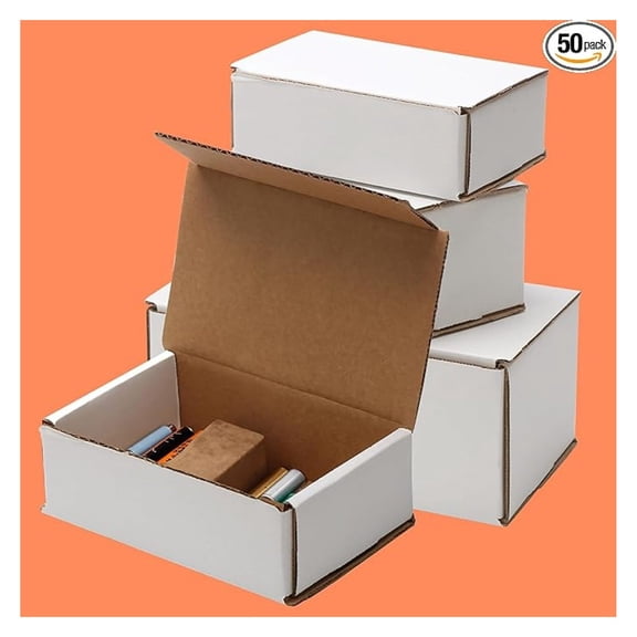 Corrugated Mailers White Tuck Shipping Boxes (10x10x4)