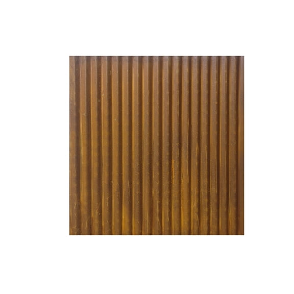 Corrugated Metal Ceiling Tile - Rusted (2'x2') - One Tile