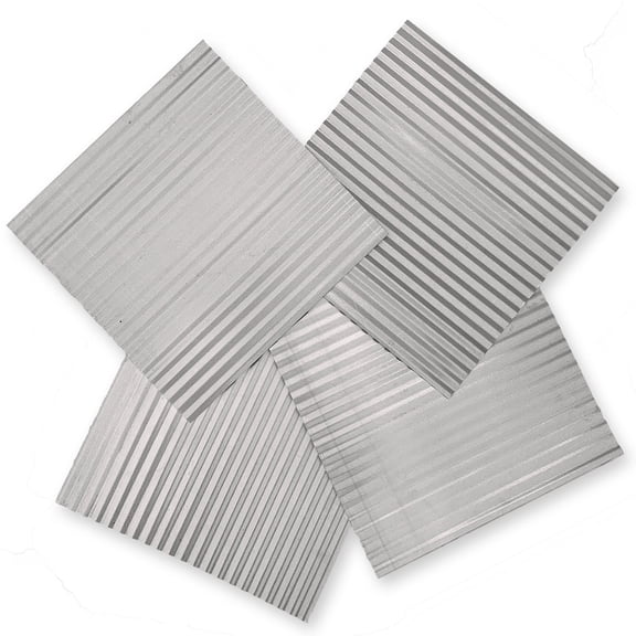 Corrugated Metal Ceiling Tiles - Galvalume (Silver) - One 2'x2' Tile