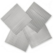Corrugated Metal Ceiling Tiles - Galvalume (Silver) - One 2'x2' Tile