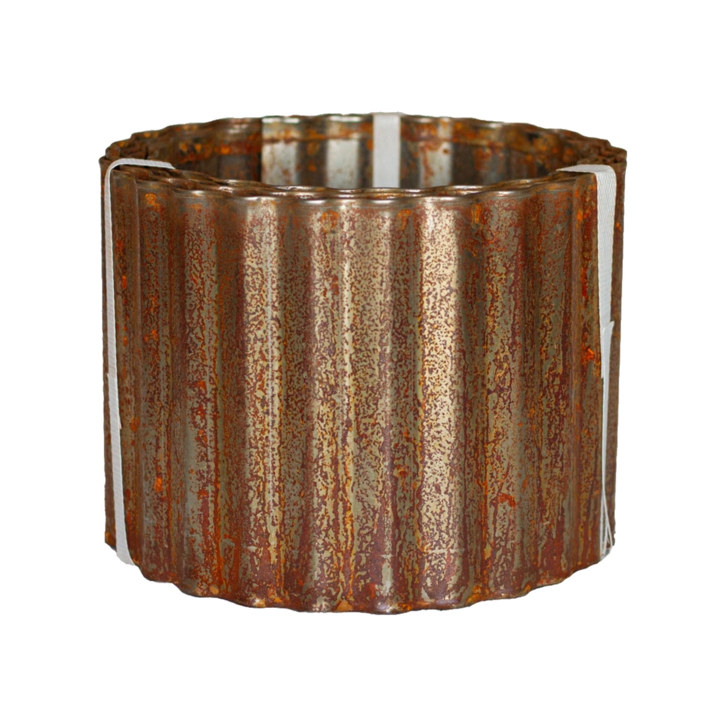 Corrugated Metal Garden Landscape Edging - Rusted - 6" Tall & 10' Long - Dakota Tin
