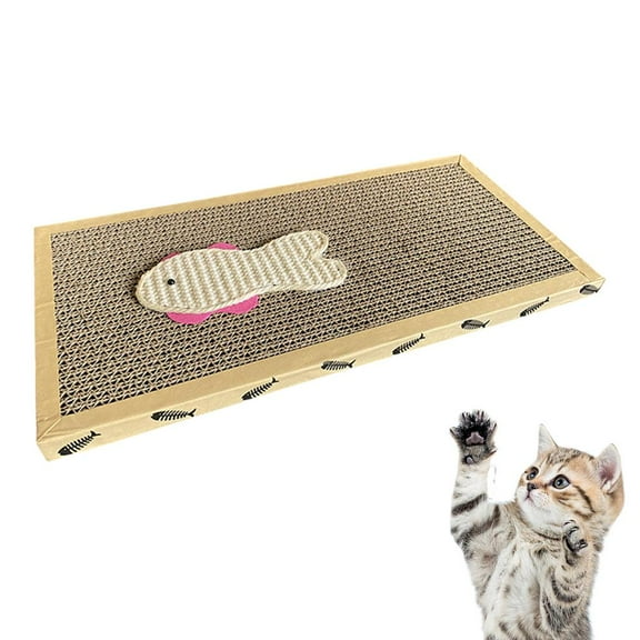Corrugated Paper Cat Scratch Board, 16.93 x 8.27 x 0.79 in, Helps Grind Claws and Protect Furniture, Perfect for Indoor Cat Play and Rest