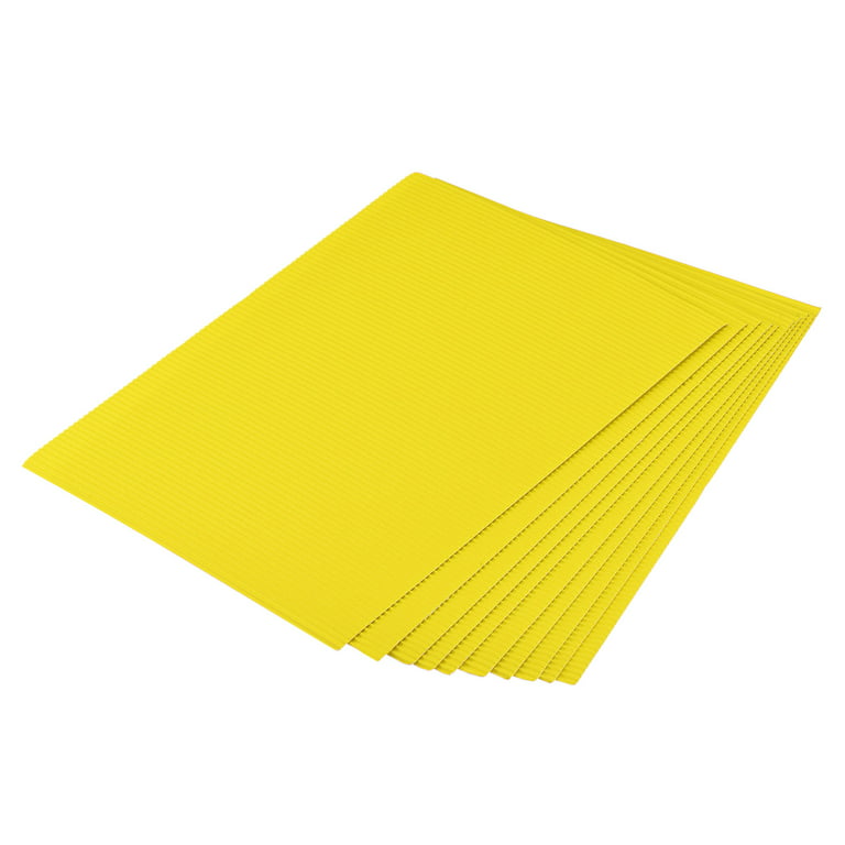 Corrugated Paper Sheets 25pcs 11.8-inch x 7.87-inch Orange Yellow Cardboard  for DIY Craft 