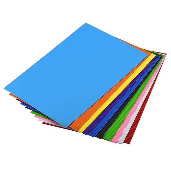 Corrugated Paper Sheets 60pcs 11.8-inch x 7.87-inch Colorful Cardboard for DIY Craft