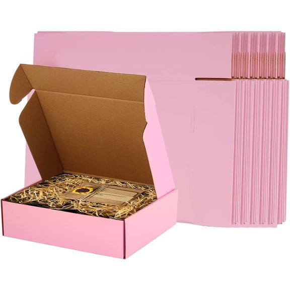 Corrugated Pink Cardboard Mailer Boxes 11x9x3 Inch Pack of 26 Small Business Shipping Literature Mailers
