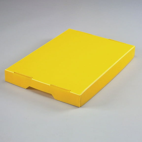 Corrugated Plastic Postal Mail Tote Lid Yellow, Lot of 10