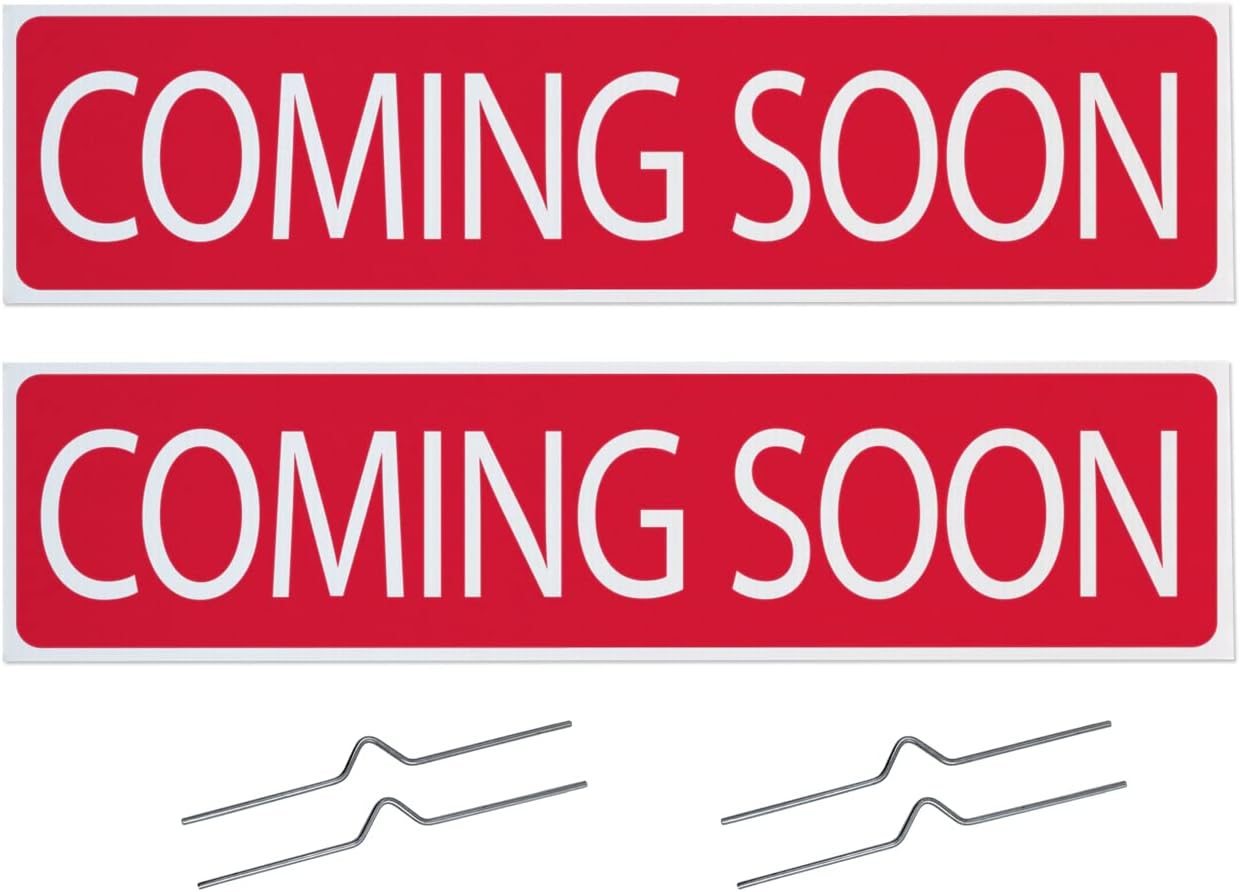 Corrugated Plastic Real Sign Riders, Waterproof 6" x 24" Outdoor Sign