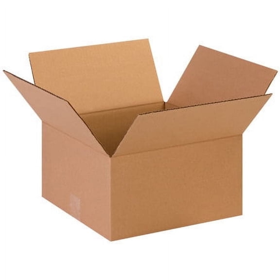Corrugated Shipping Boxes 13x13x7 Moving Storage Cartons Box, Kraft, 25/Pk