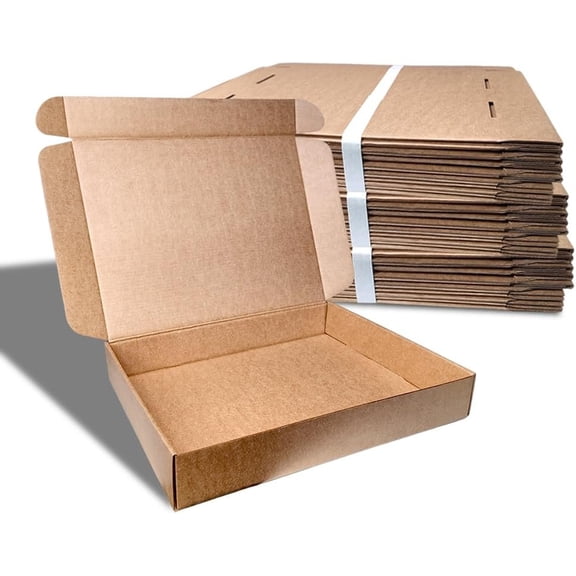 Corrugated Shipping Boxes 7x5x2Inches, 30Pack Cardboard Literature Mailers, Durable Small Business Mailing Boxes for Packaging & Shipping Supplies, Brown,Shipping boxes made from recycled paper